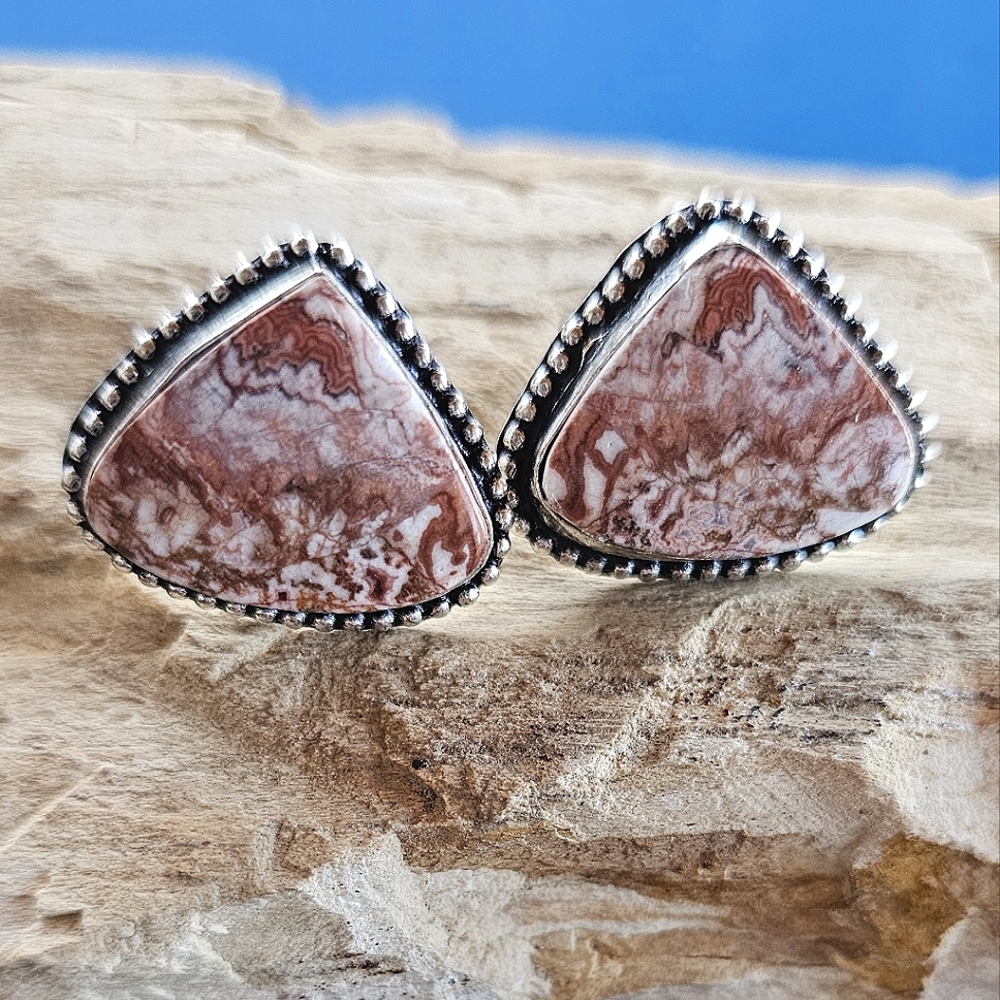 Stone 925 Post Earrings